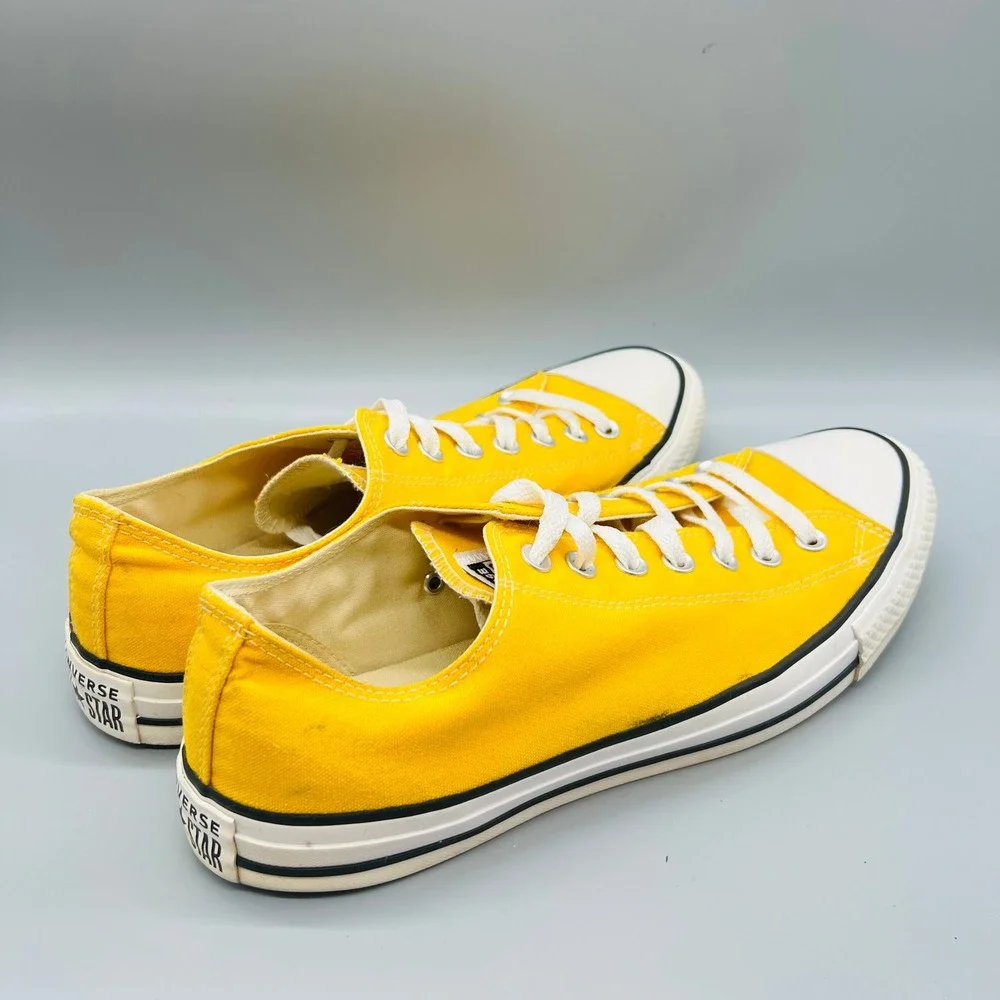 Converse Shoes Mens 11 Yellow Canvas Chuck Taylor All Star Ox Low Top Sneakers